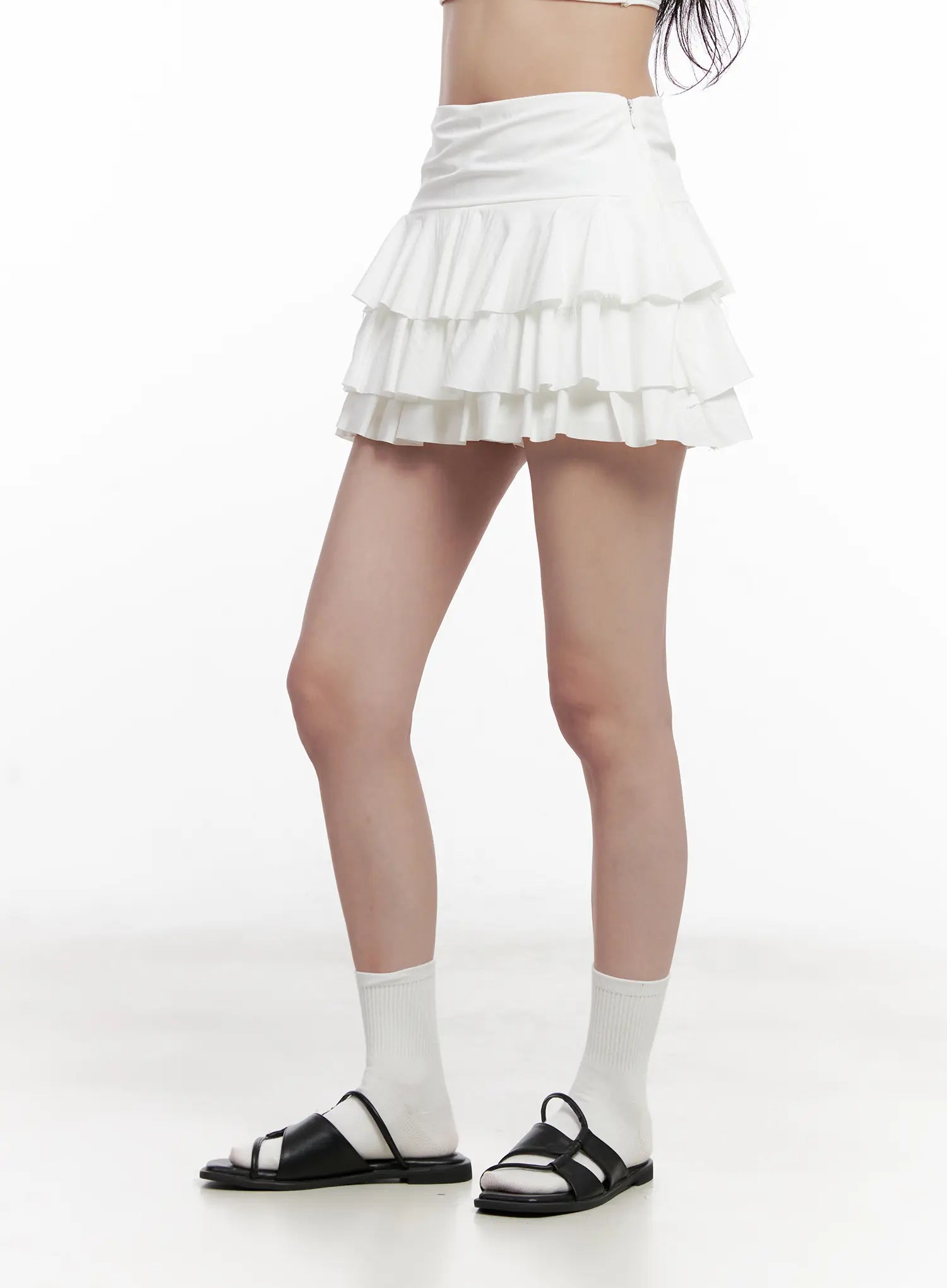 Tiered Ruffle Mini Skirt CL515