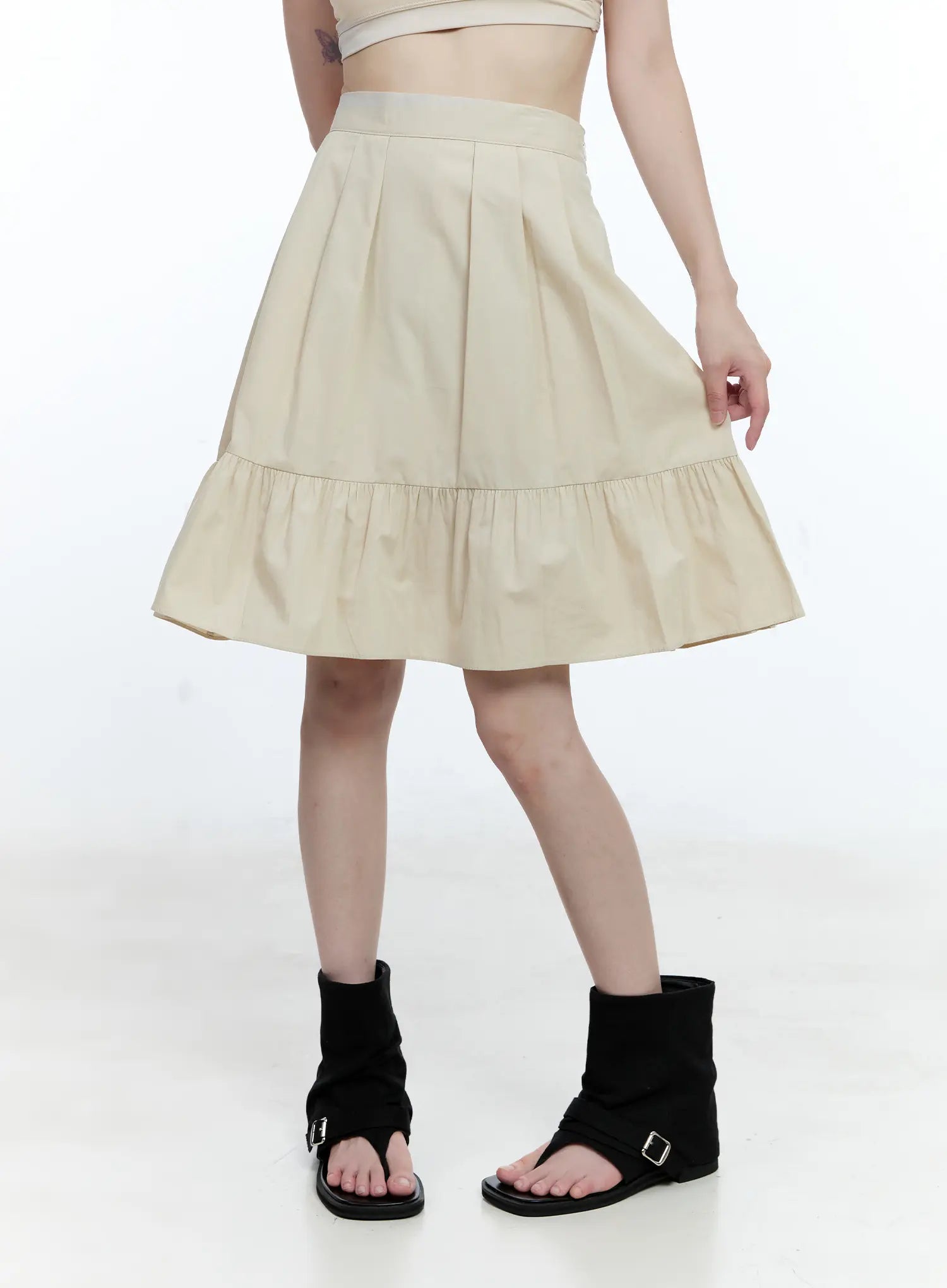 Cotton Tiered Midi Skirt CG507