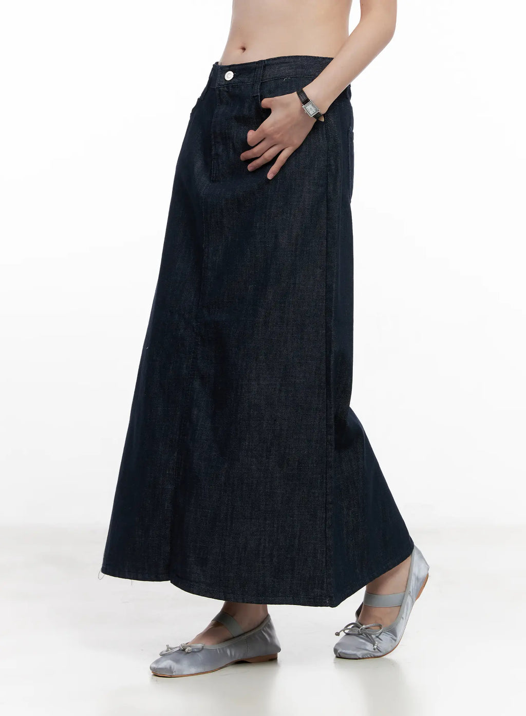 Side-Slit Long Skirt CL523