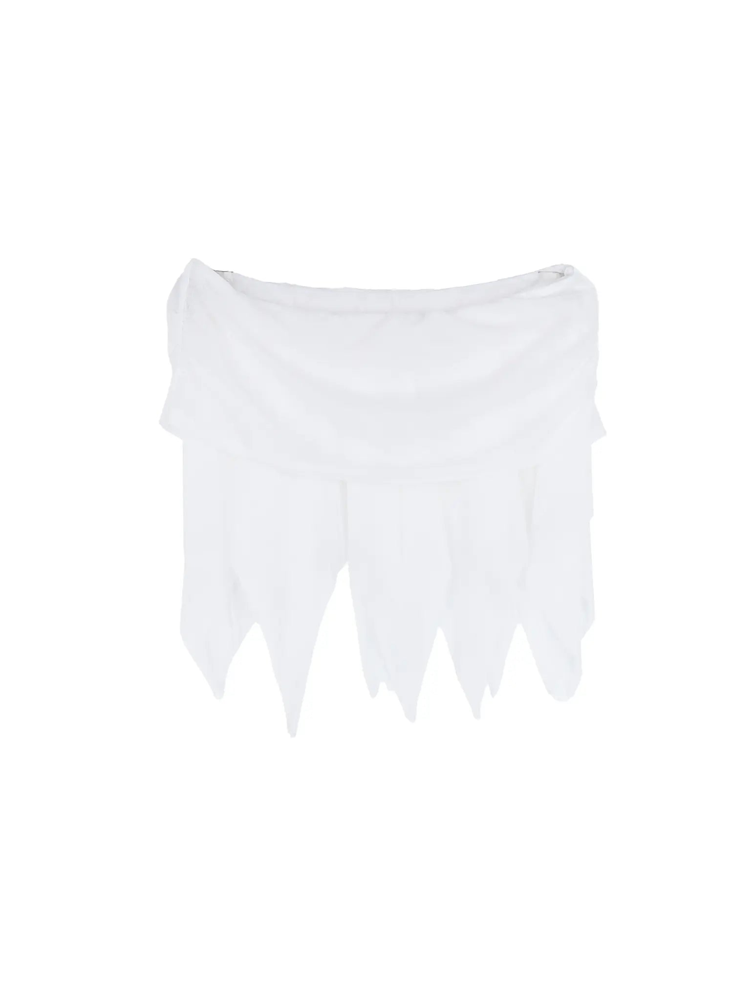 Sheer Frill Asymmetric Mini Skirt CL518