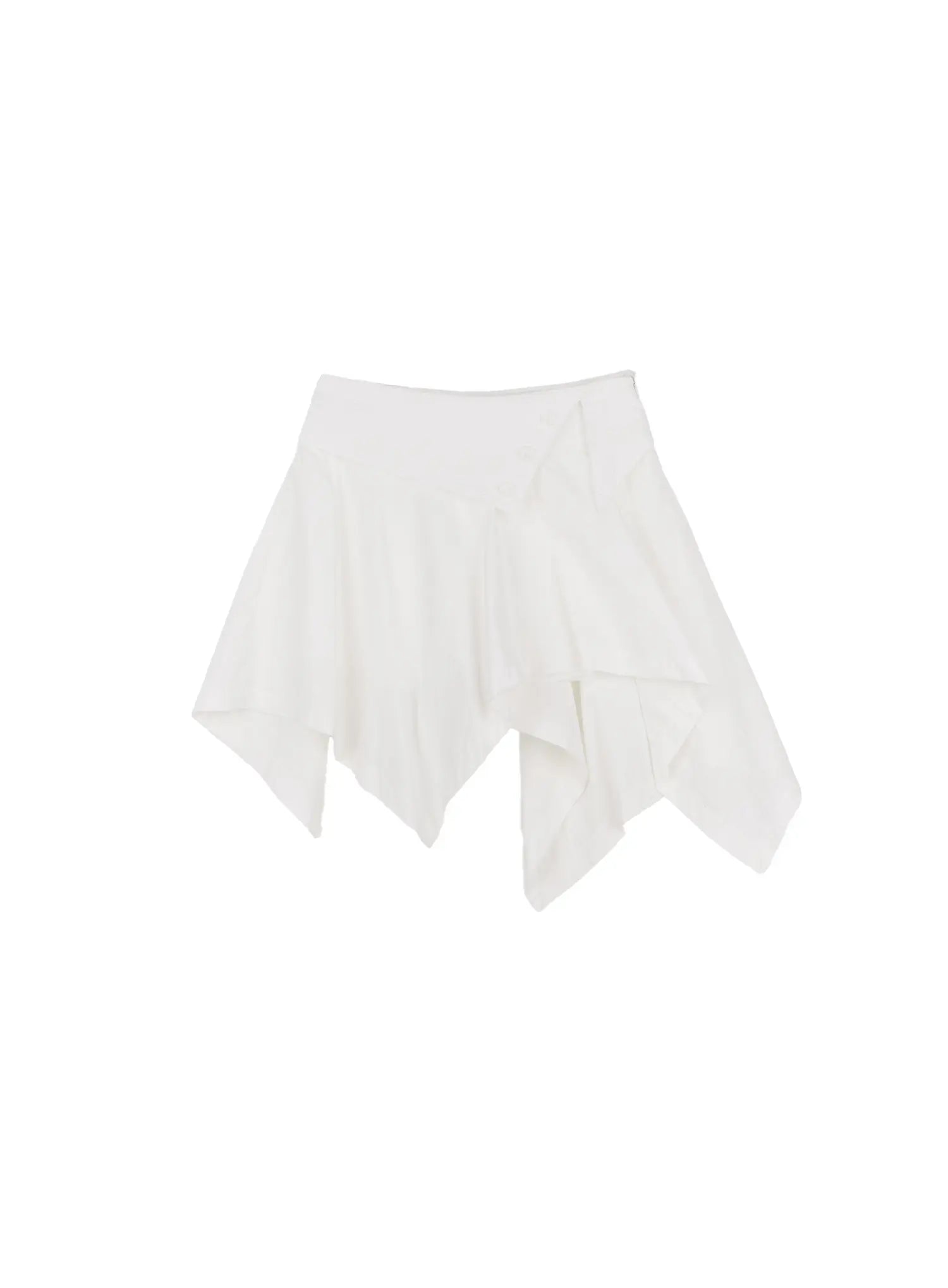 Asymmetric Frill Button Skirt CL530