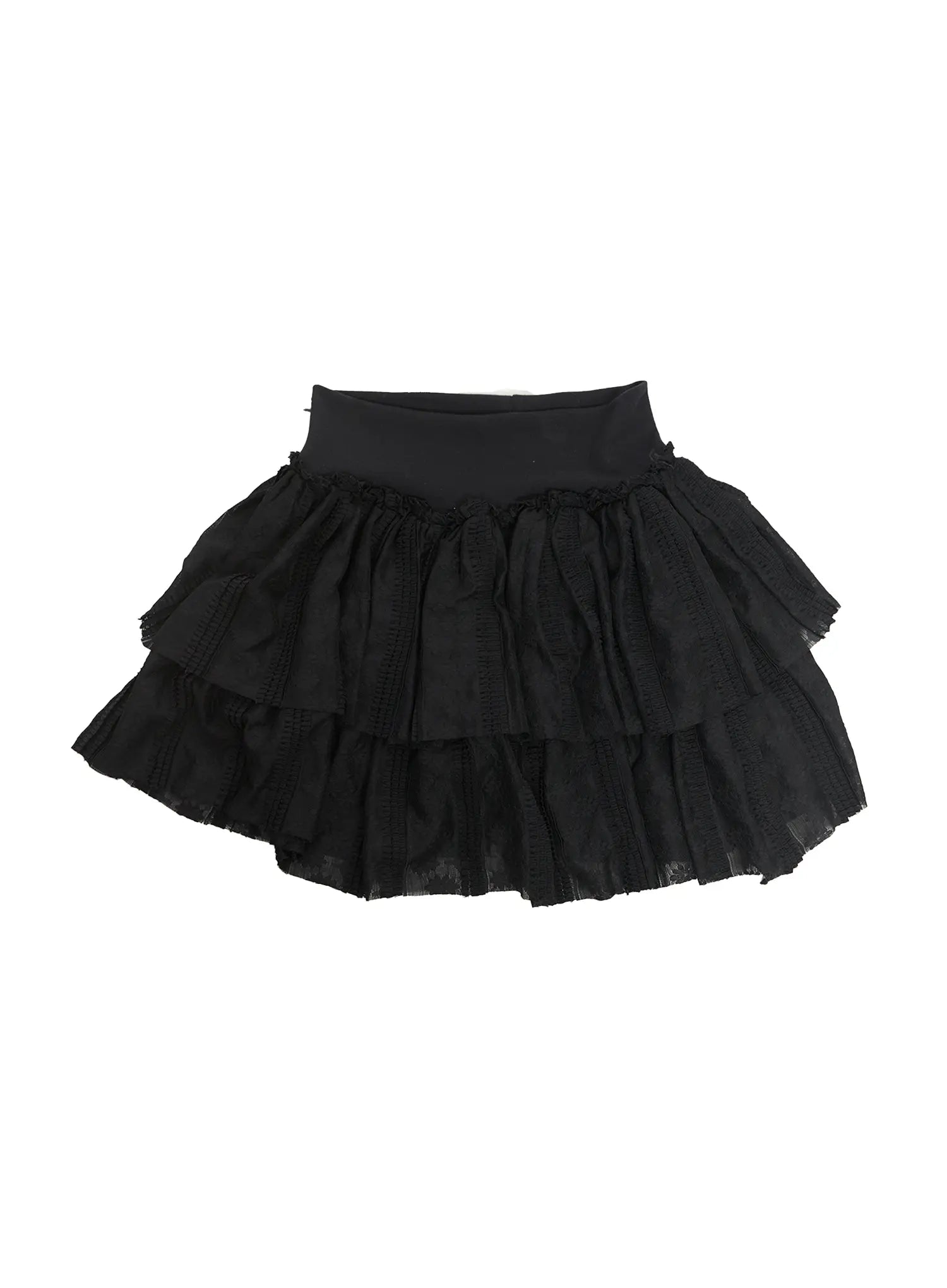Lace Ruffle Mini Skirt CU510