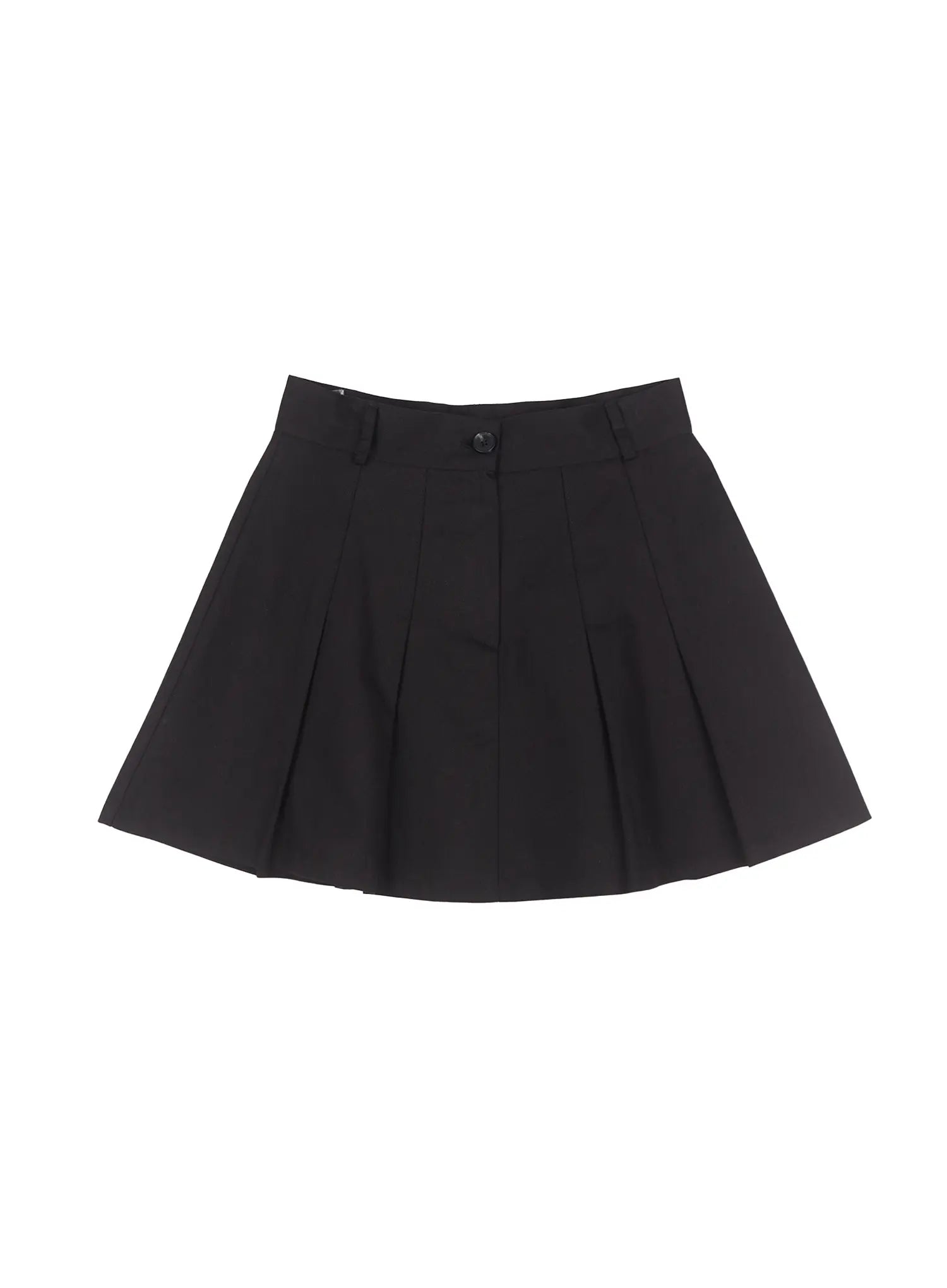Solid Pleated Mini Skirt CU523