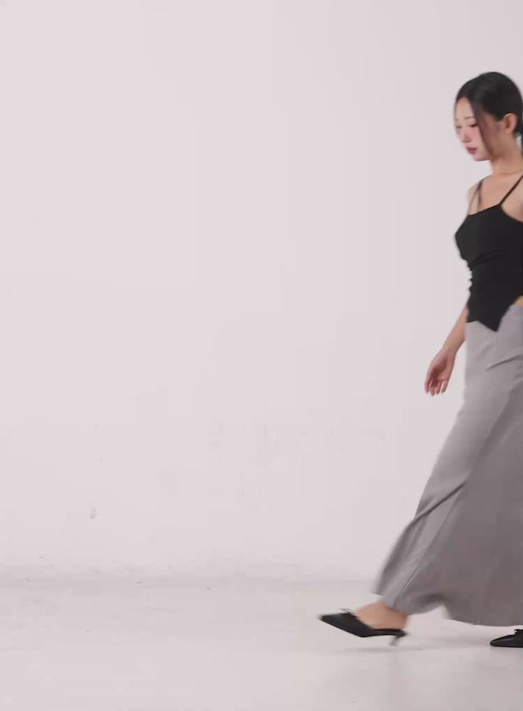 Grey Bodycon Maxi Skirt CL518